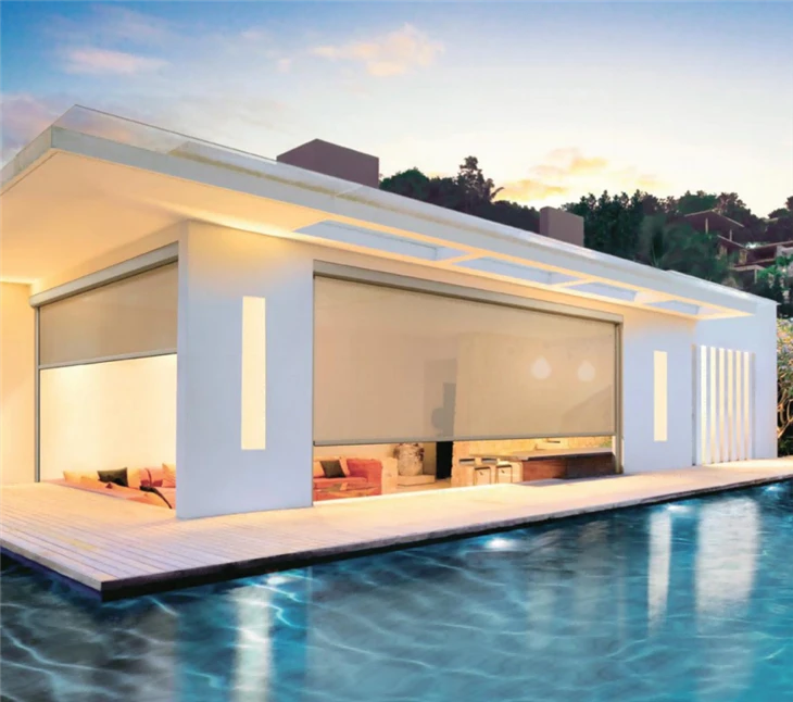 Electric Roller Blind Motorized Aluminum Pergola