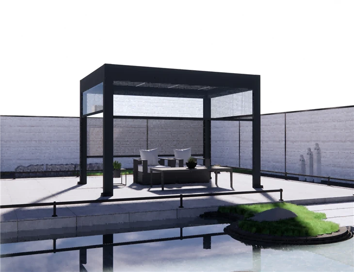 Electric Roller Blind Motorized Aluminum Pergola suppliers