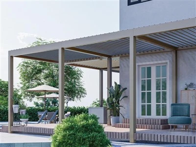 Pergola nhôm cơ giới tiêu chuẩn